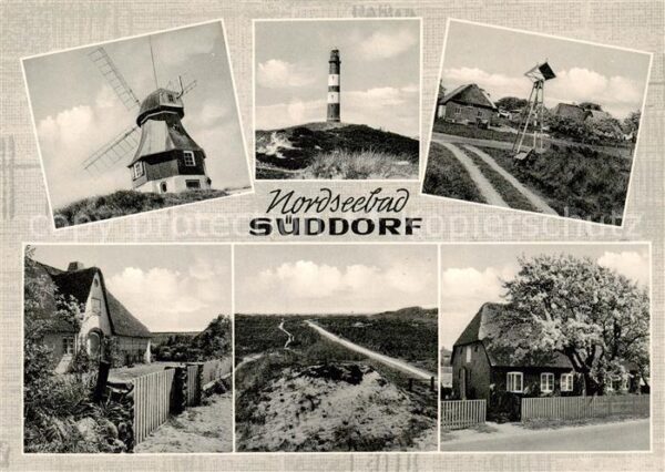Sueddorf Amrum Nordseebad Nordseeinsel Muehle Leuchtfeuer Dorfstrasse Miles Hues