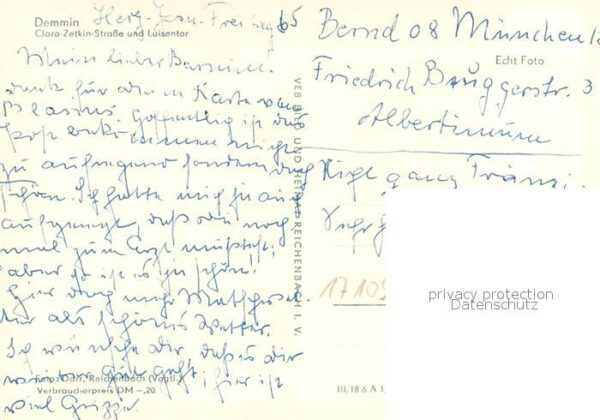 Demmin Mecklenburg Vorpommern Clara Zetkin Strasse und Luisentor – Bild 2