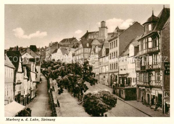 Marburg Lahn Steinweg Kupfertiefdruck