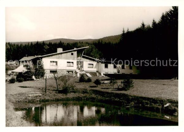 Zwiesel  Niederbayern Ortspartie am Waldrand Teich