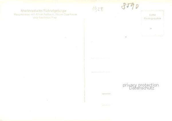 Marktredwitz Hauptstrasse mit Rathaus Sparkasse Kaufhaus Frey – Bild 2