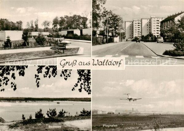 Walldorf Hessen Neutra-Siedlung Bungalows Aschaffenburger Strasse Badesee Flugha