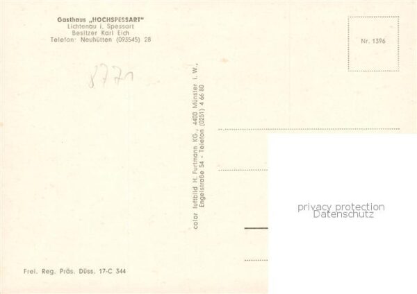 Lichtenau Spessart Gasthaus Hochspessart – Bild 2