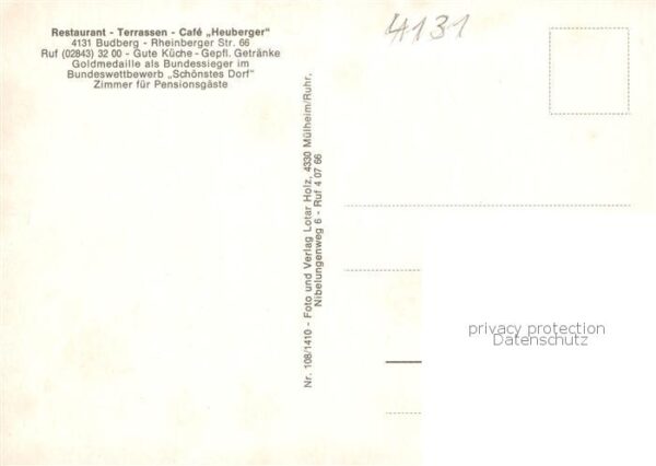 Budberg Moers Niederrhein Restaurant Terrassen Cafe Heuberger Gaststube – Bild 2