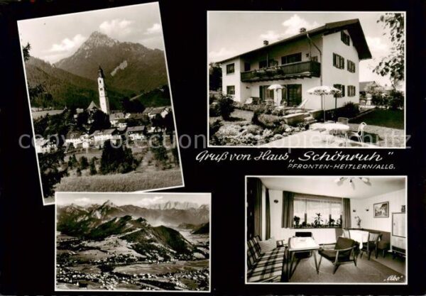 Heitlern Kirche Panorama Haus Schoenruh Gaststube