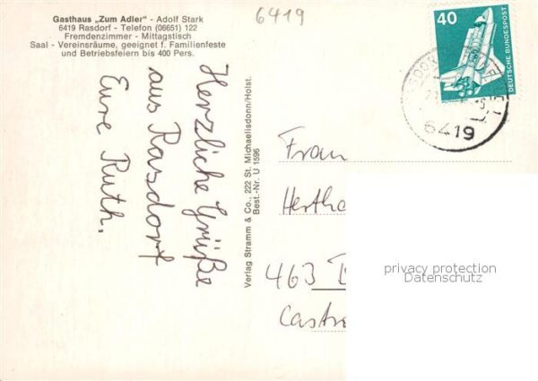 Rasdorf Huenfeld Gasthaus Zum Adler Gaststube Bar Kirche – Bild 2