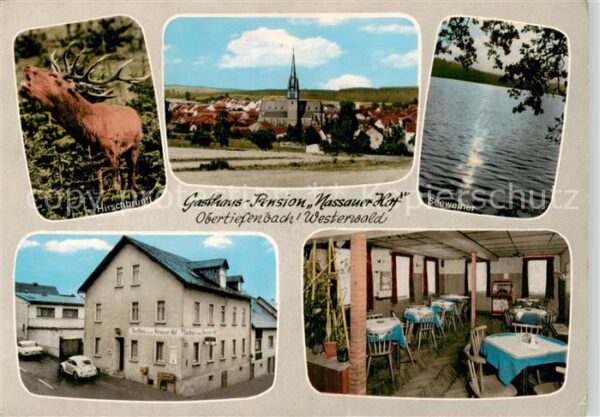 Obertiefenbach Taunus Gasthaus Pension Nassauer Hof Gaststube Hirsch Seeweiher