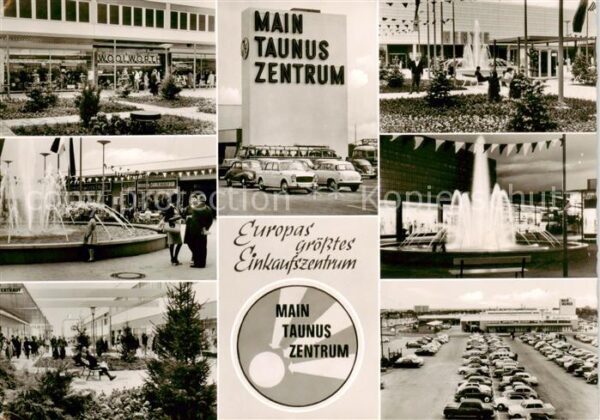 Frankfurt Main Einkaufszentrum Main Taunus Teilansichten Hallen Brunnen