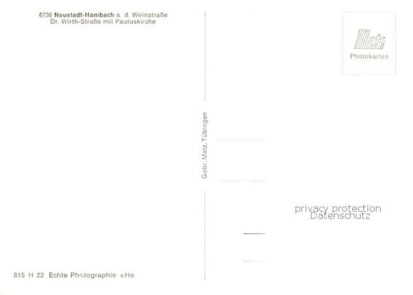 Hambach Neustadt Dr Wirth Strasse mit Pauluskirche – Bild 2