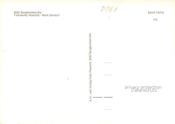 Burgkirchen Alz Farbwerke Hoechst Werk Gendorf – Bild 2