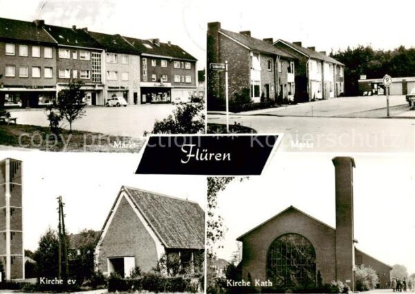 Flueren Wesel Markt Ev Kirche Kath Kirche