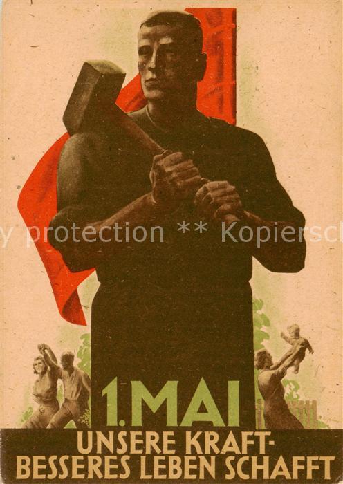 Leipzig Erinnerungskarte 1. Mai
