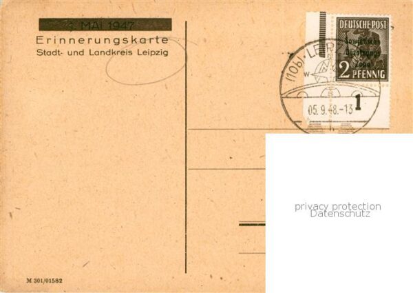 Leipzig Erinnerungskarte 1. Mai – Bild 2