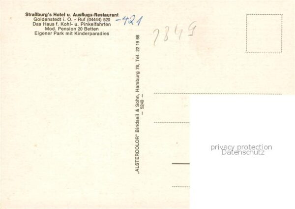 Goldenstedt Strassburgs Hotel und Ausflugsrestaurant Gaststube Bar – Bild 2