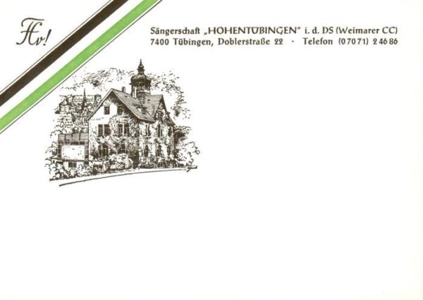 Tuebingen Saengerschaft Hohentuebingen Zeichnung