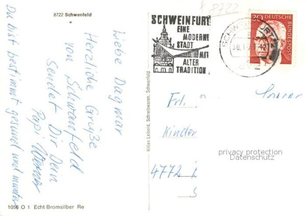 Schwanfeld Panorama Kapelle Kirche Strassenpartie – Bild 2