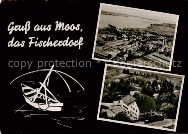 Moos  Bodensee Fliegeraufnahme Gasthaus zum gruenen Baum