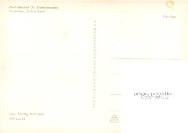 Grossroehrsdorf Sachsen Gaststaette Gruener Baum – Bild 2