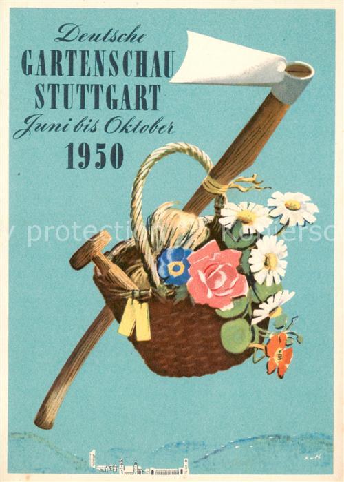Stuttgart Deutsche Gartenschau Stuttgart 1950