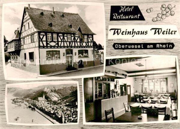 Oberwesel Rhein Hotel Restaurant Weinhaus Weiler Panorama Gaststube