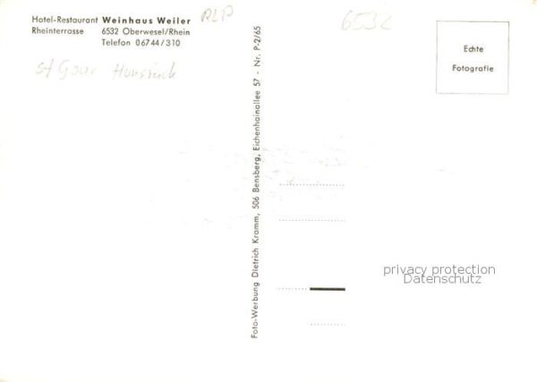 Oberwesel Rhein Hotel Restaurant Weinhaus Weiler Panorama Gaststube – Bild 2