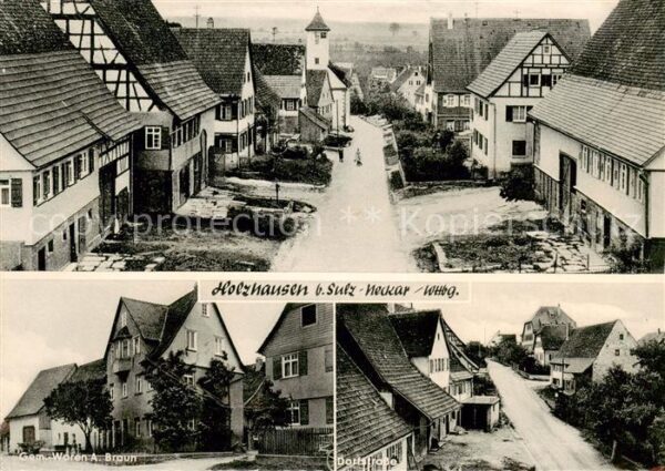 Holzhausen Sulz Neckar Ortsansicht Gemischt Waren Braun Dorfstrasse