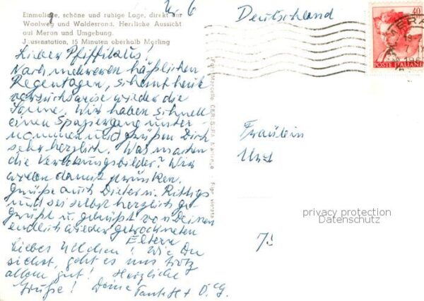 Marling Marlengo IT Gasthaus Kaffee Waalheim Panorama – Bild 2