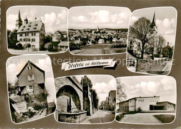 Ilsfeld Teilansichten Panorama Kirche Brunnen