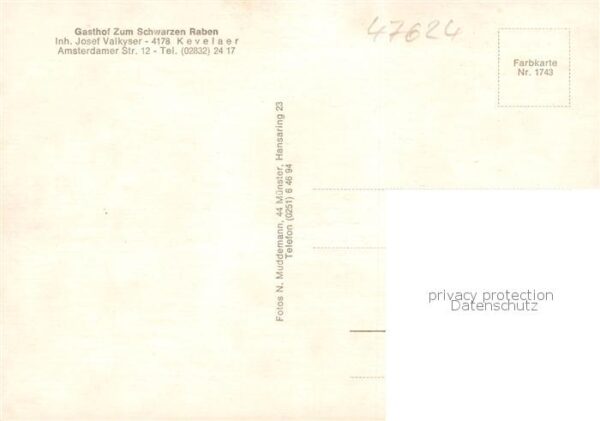 Kevelaer Gasthof Schwarzer Rabe Gastraum – Bild 2