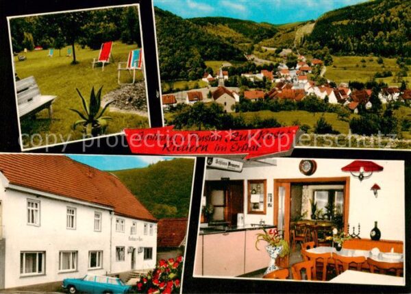 Riedern Erftal Eichenbuehl Unterfranken Gasthaus Pension Zur Rose Gaststube Gart