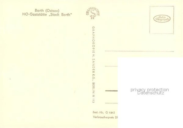 Barth Osteebad HO Gaststaette Stadt Barth – Bild 2