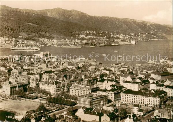 Bergen  Norge Fliegeraufnahme