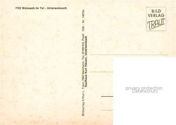 Unterweissach Rathaus Kirche Brunnen Panorama – Bild 2
