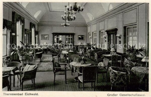 Eichwald Dubi CZ Sanatorium Theresienbad Grosser Gesellschaftssaal