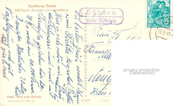 Saalburg Saale HO-Hotel Kranich mit Lastenfaehre – Bild 2