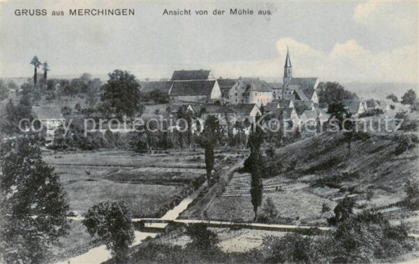 Merchingen Ravenstein Panorama Ansicht von der Muehle aus