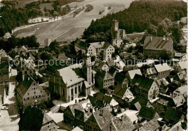 Hilpoltstein Mittelfranken Ortszentrum mit Kirche Burgruine