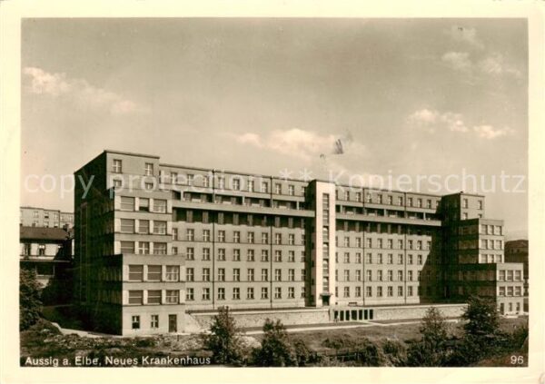 Aussig Usti nad Labem CZ Neues Krankenhaus Feldpost