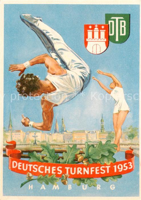 Hamburg Deutsches Turnfest Kuenstlerkarte