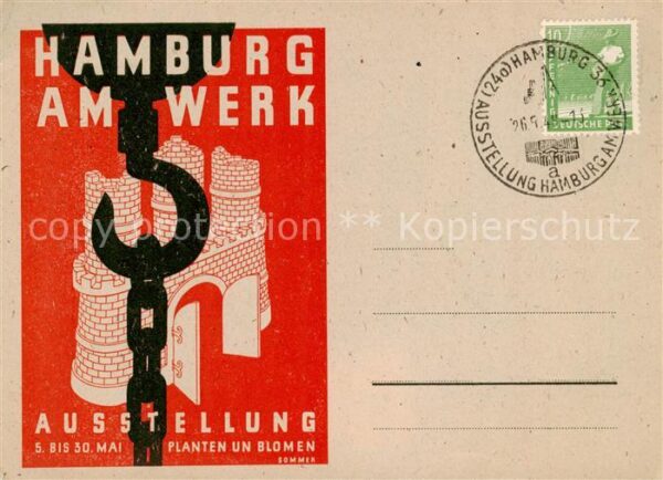 Hamburg am Werk Ausstellung Planten un Blomen Stempel