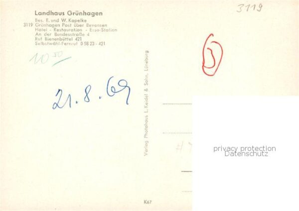 Gruenhagen Landhaus Gruenhagen an der Ilmenau Klubzimmer Tankstelle – Bild 2