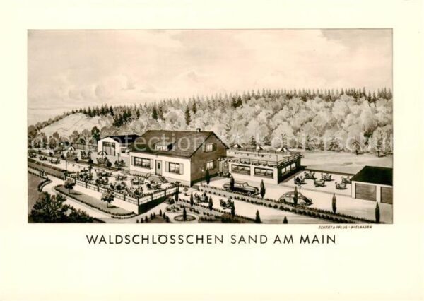 Zeil Main Waldschloesschen Sand Illustration