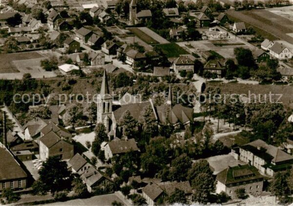 Laggenbeck Ibbenbueren Ansicht mit Kirche Original-Luftfoto