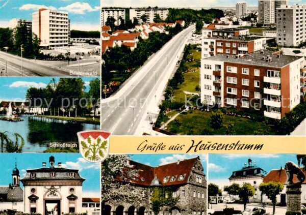Heusenstamm Bastenwald Hochhaus Stadtpanorama Schlossteich