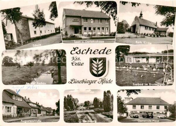 Eschede Schule Sparkasse Kirche Freibad Landschaft Aschau Augustenstrasse Heidew