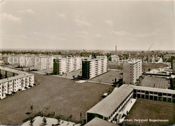 Bogenhausen Muenchen Panorama Parkstadt Wohnsiedlung Hochhaeuser