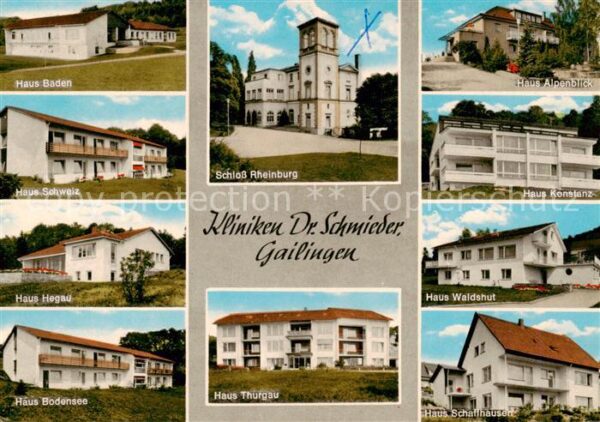Gailingen Kliniken Dr Schmieder Haeuser Baden Schweiz Hegau Bodensee Alpenblick