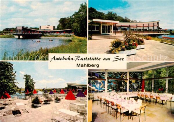 Mahlberg Baden Autobahn Raststaette am See Terrasse Speiseraum