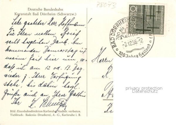 Bad Duerrheim Deutsche Bundesbahn Kuranstalt – Bild 2