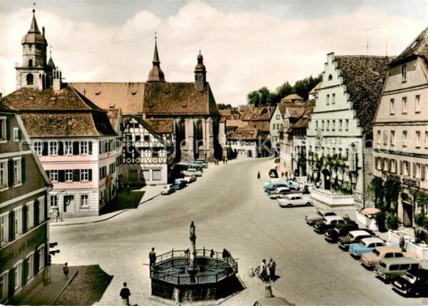 Feuchtwangen Marktplatz Brunnen